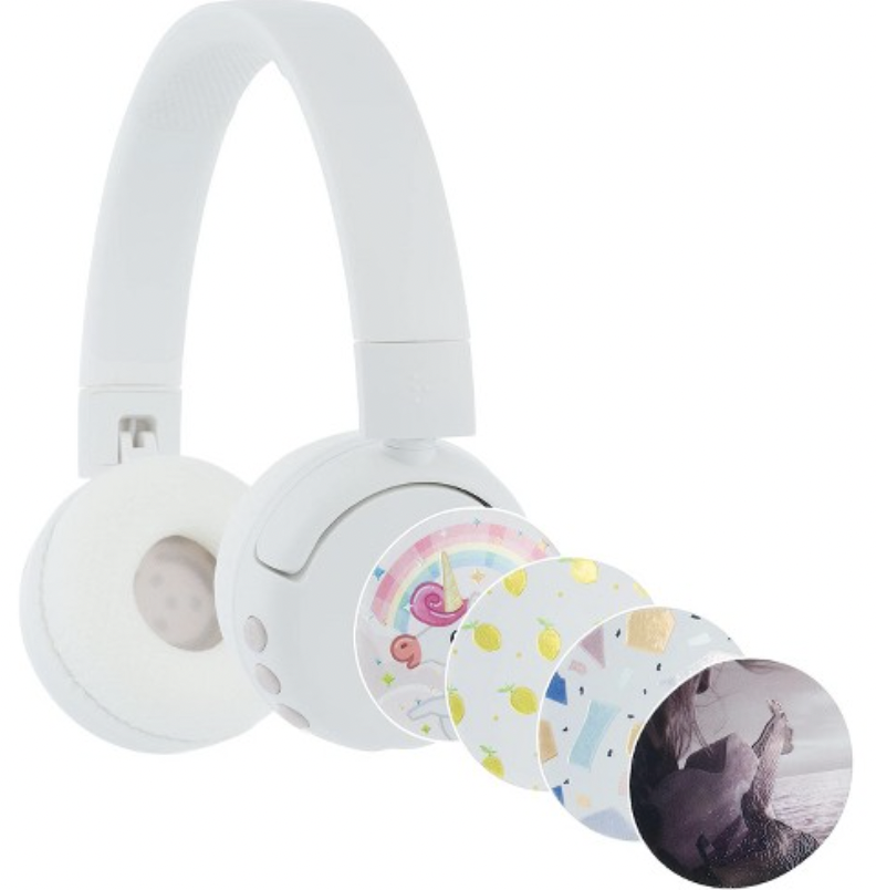 BuddyPhones POPFun Wireless SafeAudio Headphones with Stickers