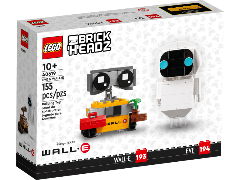 LEGO BrickHeadz - EVE & WALL-E (40619) - Brand New BUT Box Damaged - Free Post!
