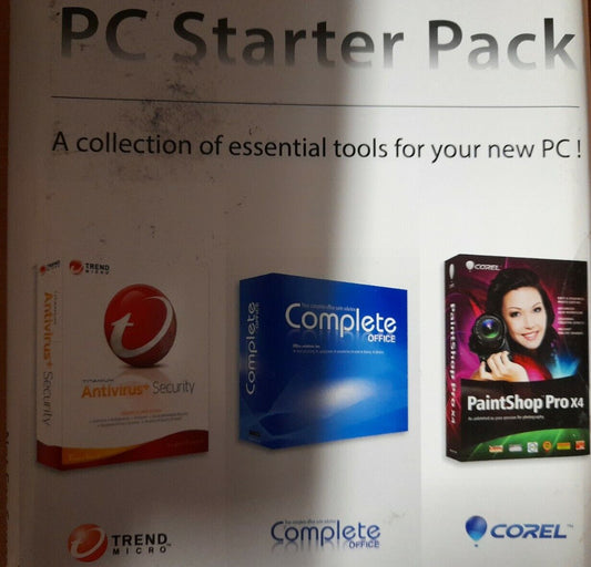 PC Starter Trend Micro Titanium Antivirus, Complete Office & Corel PaintShop Pro