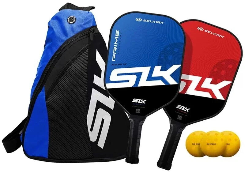 SLK by Selkirk Ultimate Prime Max Pickleball Bundle Set - Paddles, Balls & Bag