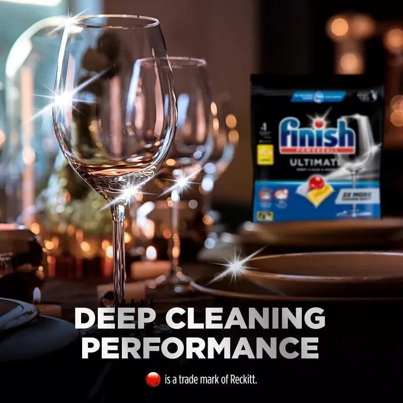 Finish Powerball 100 Count Ultimate All In 1 Lemon Sparkle Dishwashing Tablets