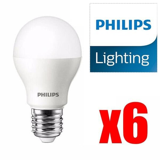 6 x Philips 11W LED Bulbs Globe Cool Daylight 1250l E27 A60 Value Pack Brand New