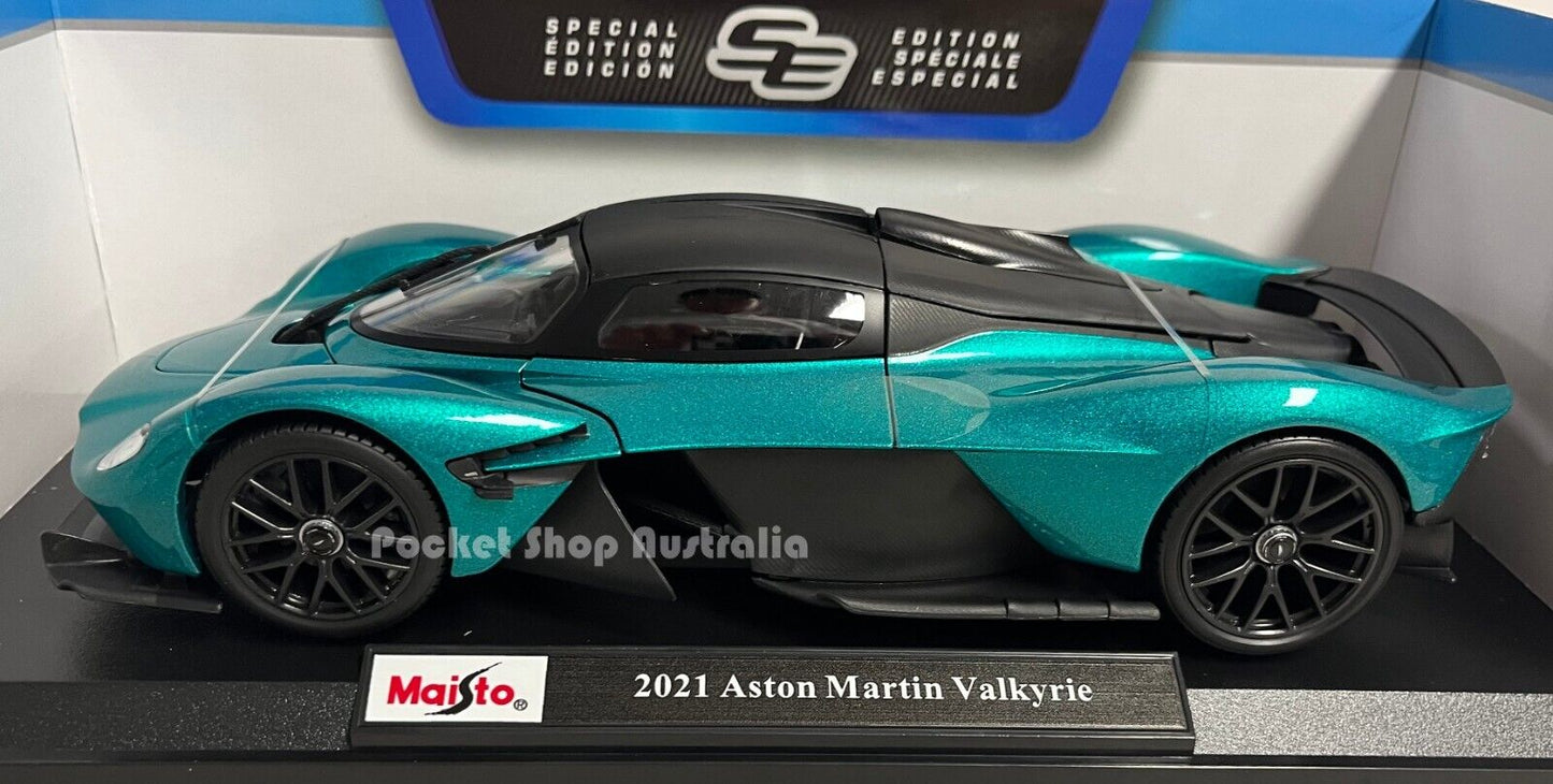 Maisto 2021 Aston Martin Valkyrie 1:18  Green Die Cast Model Car