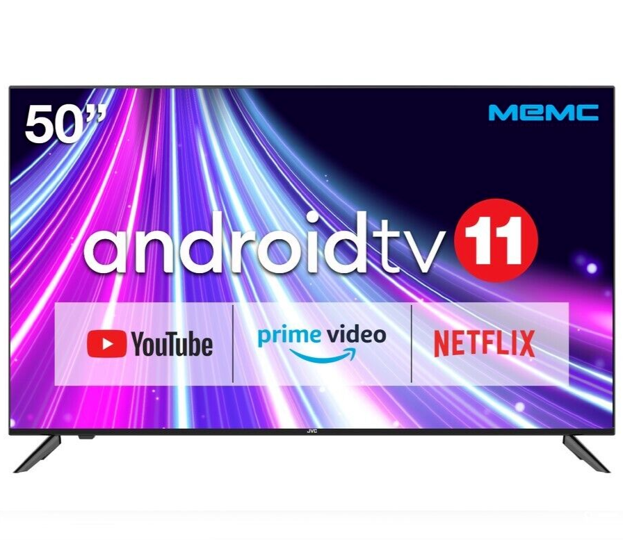 JVC 50" 4K UHD Android Smart TV Google Play Dolby Netflix VESA