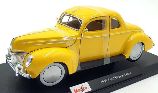 Maisto Diecast Model 1:18 scale - 1939 Ford Deluxe Coupe Yellow