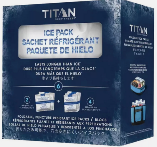 Titan Deep Freeze High Performance Ice Bags for Cooler Bag/Lunch Box/Backpack