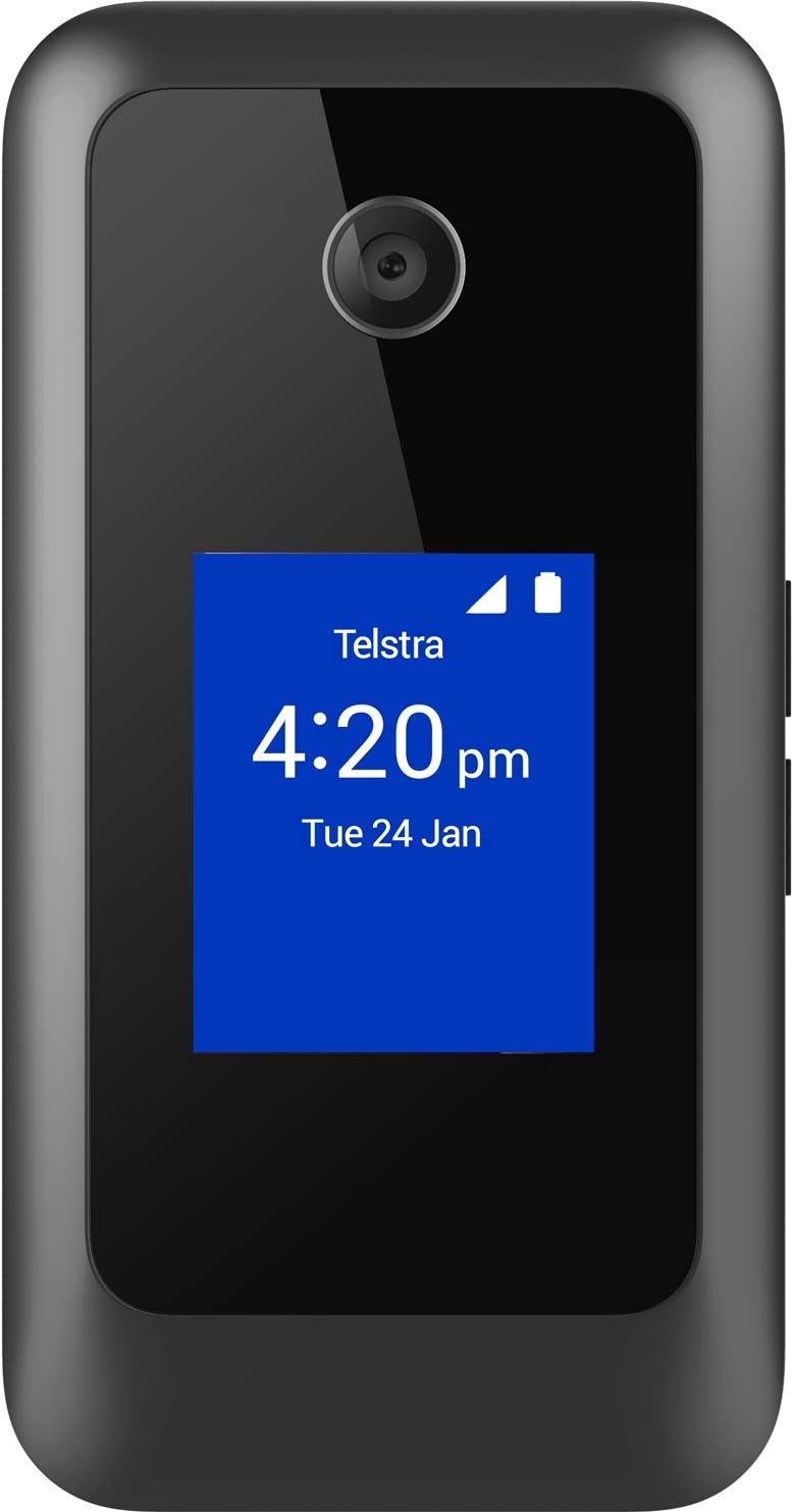 Telstra ZTE Flip 4 Phone 4GX 5MP Big Button 2.8" Screen Blue Tick Rural Regional