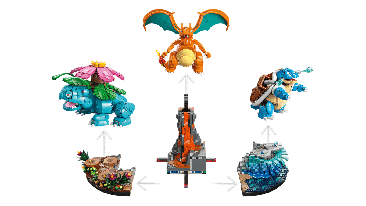 LEGO 72153 Pokemon Venusaur, Charizard and Blastoise Brand New Sealed