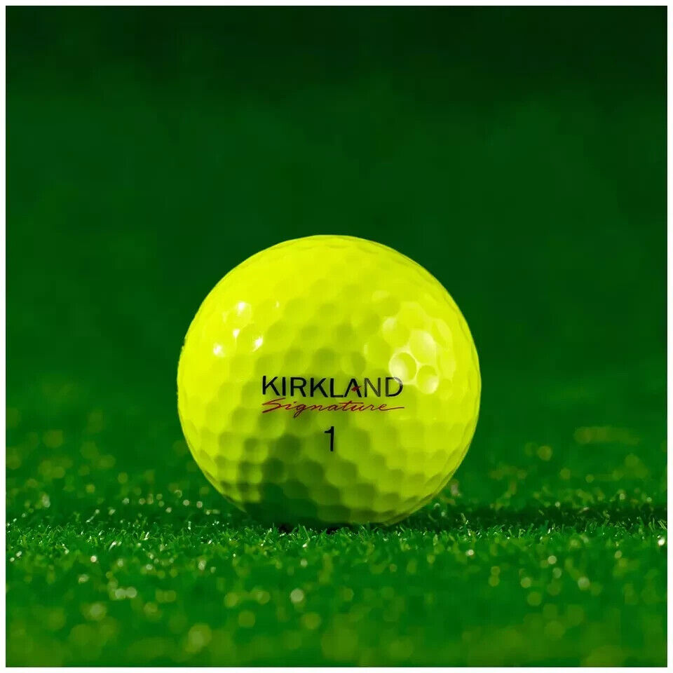 KIRKLAND SIGNATURE Performance+ 3-Piece Urethane Cover Golf Ball 24 Balls Yellow