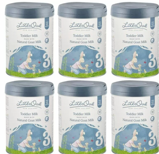 6 x 800g LittleOak Natural Goat Milk Toddler Milk Stage 3