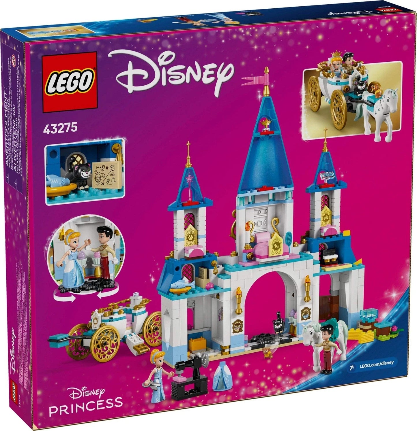 LEGO 43275 Disney Cinderella's Castle & Horse Carriage