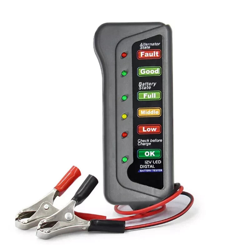 Car Battery Tester Automotive 12V Digital Testing Tool Voltage Analyzer Checker