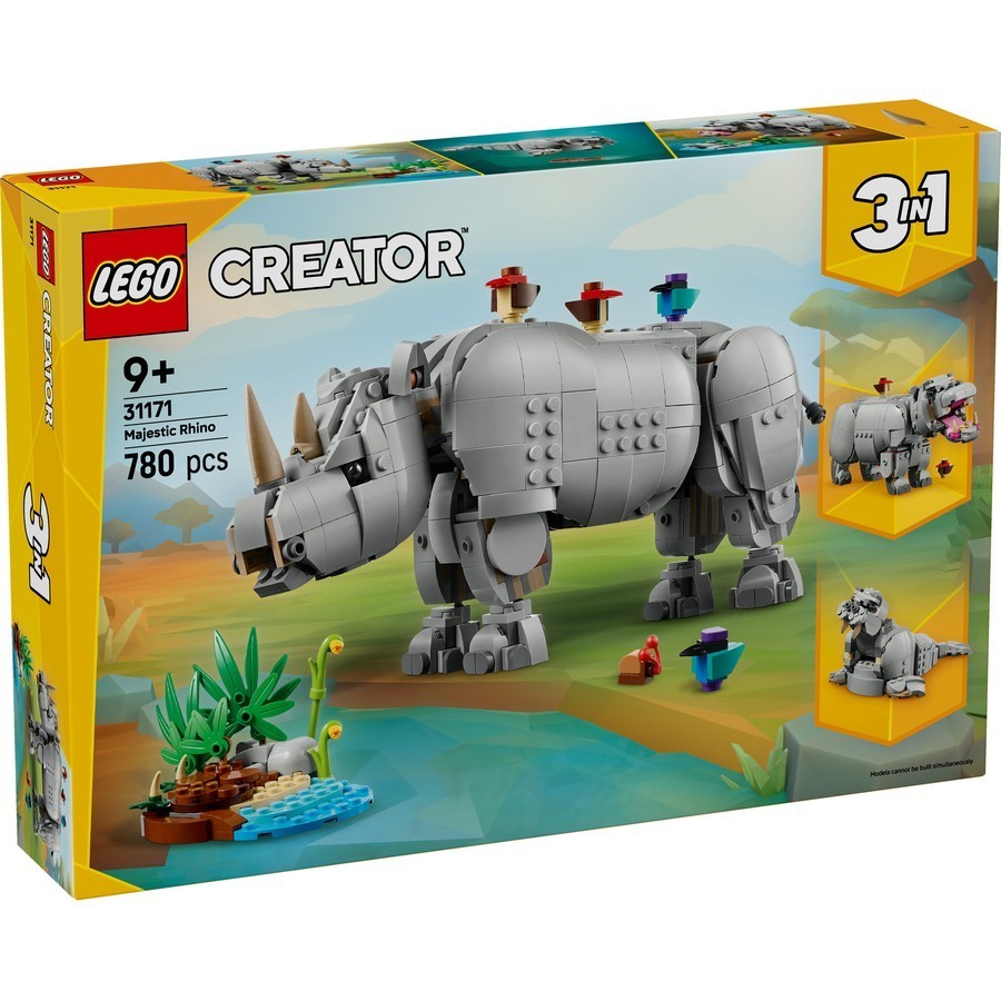 LEGO Creator 31171 - Majestic Rhino with Birds 3-in-1