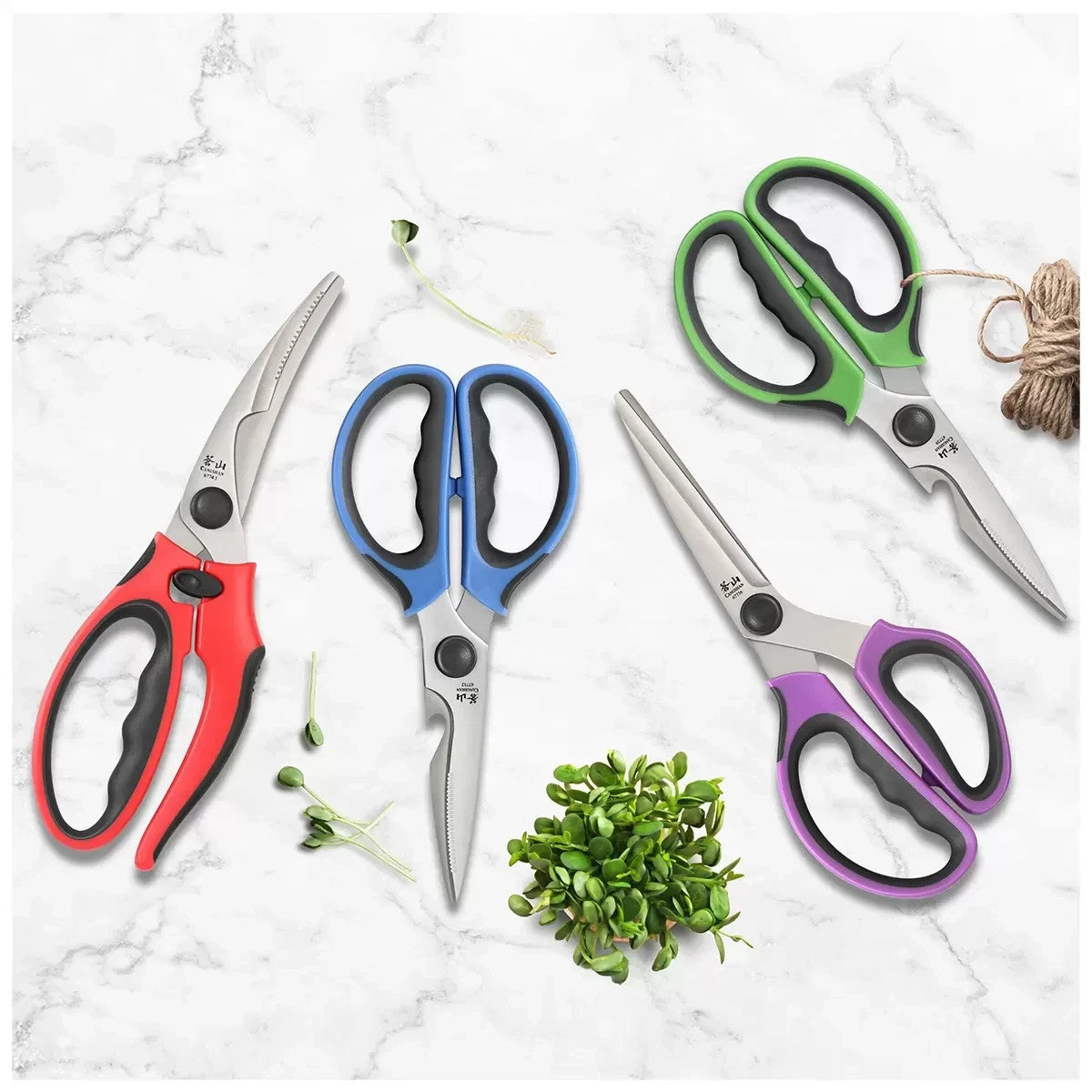 Cangshan Heavy Duty Shears Set With Blade Guards 4 Piece