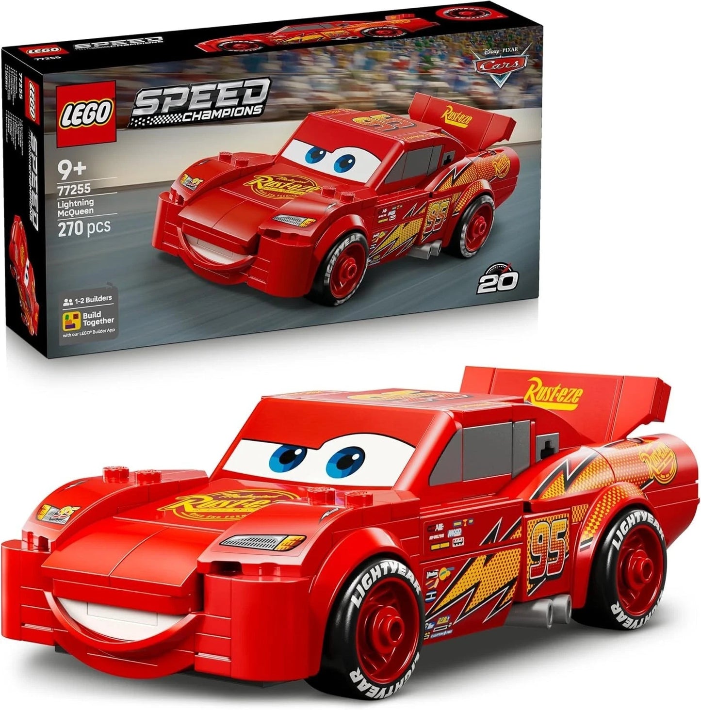 LEGO SPEED CHAMPIONS 77255 Lightning McQueen Disney Cars - New Sealed in Box