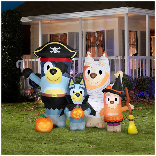 Gemmy Bluey Family Halloween Self-Inflatable 198cm LED Outdoor Yard Decoration