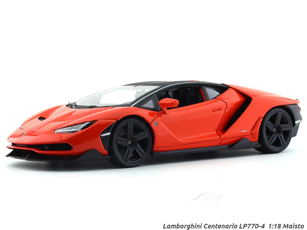 Maisto Lamborghini Centenario Die Cast Car Model 1:18 Scale Kids Red Orange Gift