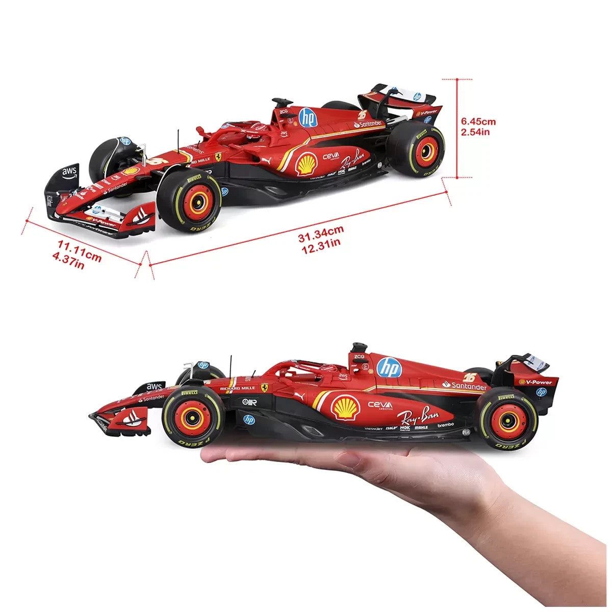 Maisto 1:18 Scale Formula 1 Diecast Cars Ferrari SF-24 2024 Carlos Sainz