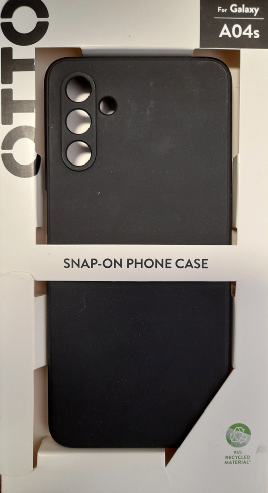Otto Snap On Phone Case for Samsung Galaxy A04s Black Color