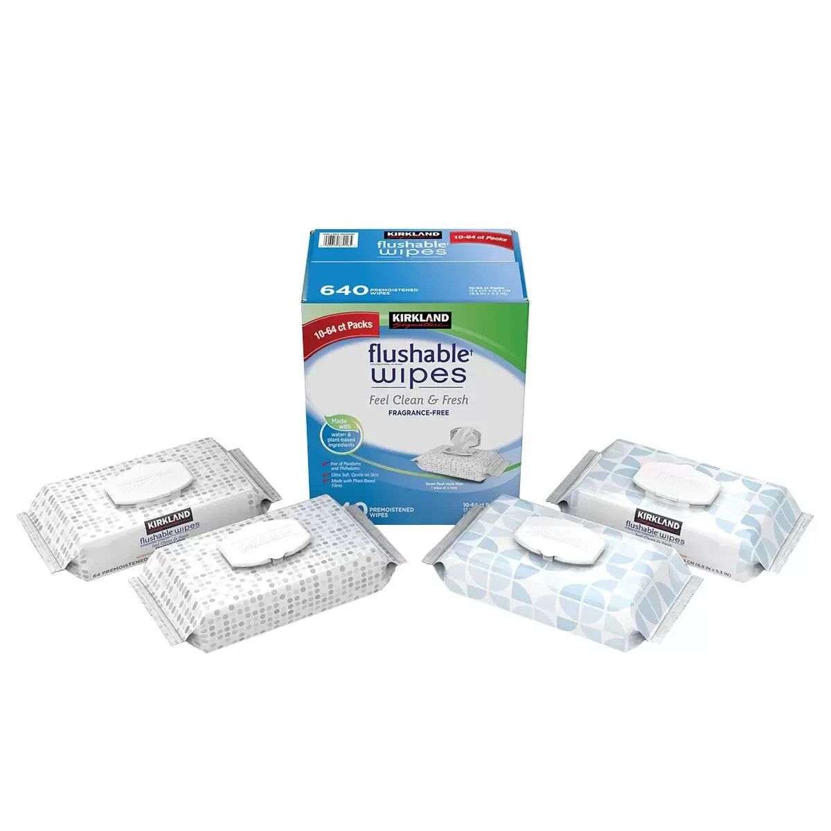 Kirkland Signature Flushable Wipes Wet Moist Ultra Soft Towelettes 2X 640 Count