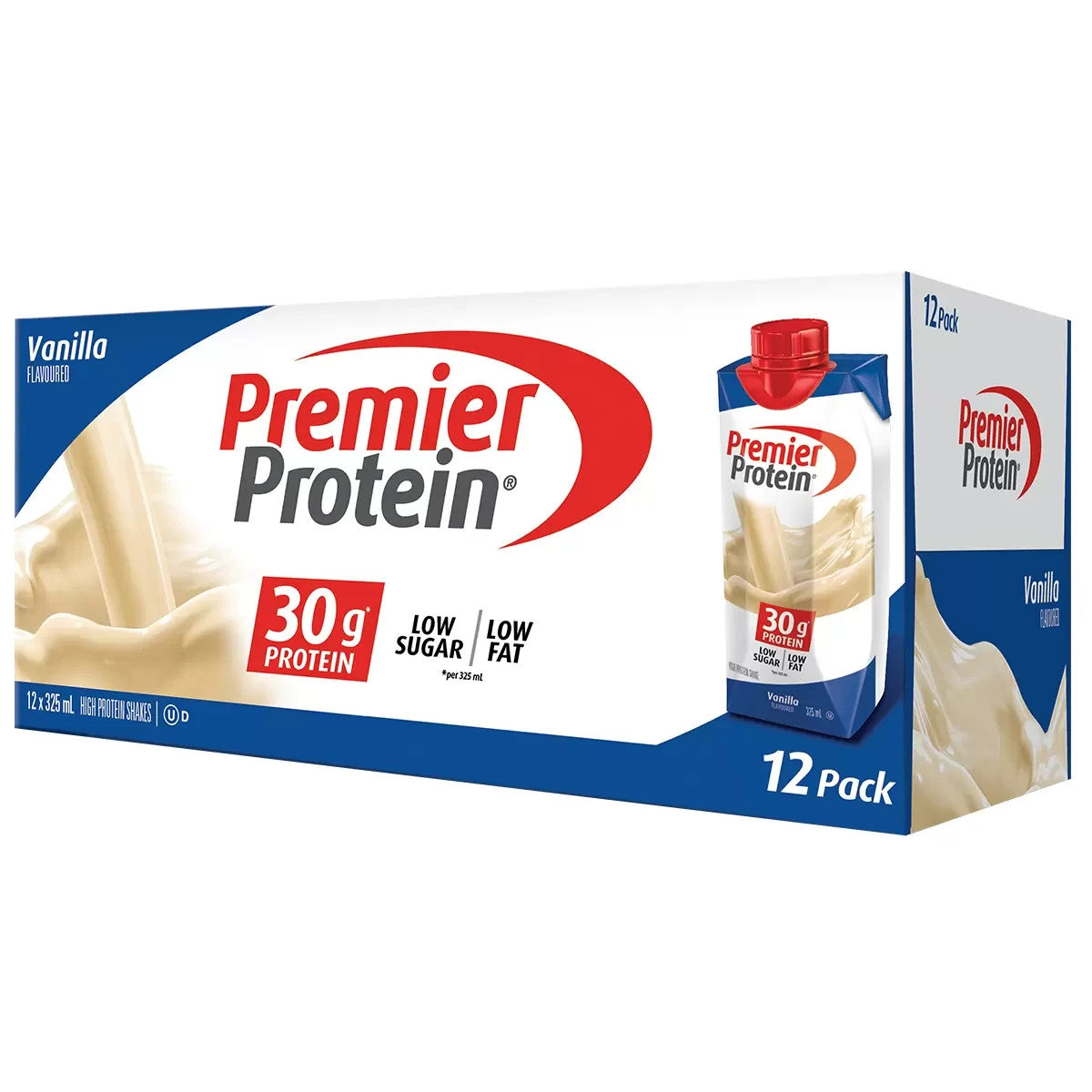 24x 32ml Premier Protein Vanilla Protein Shake - Total 325 ML Low Fat Low Sugar