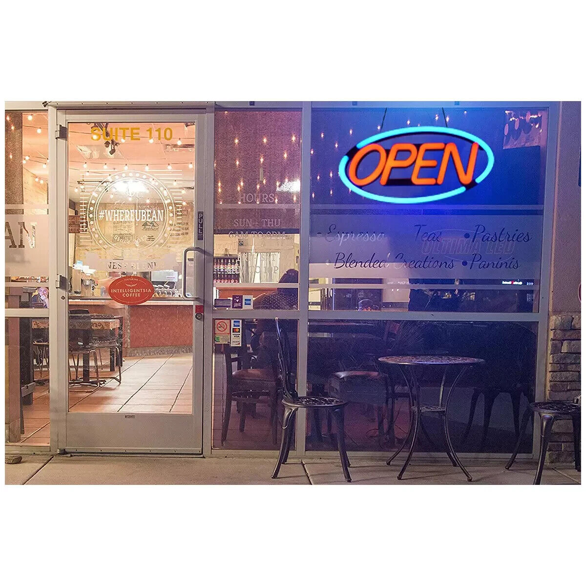 Chosen LED 58 x 30cm Neon Open Close Shop Sign