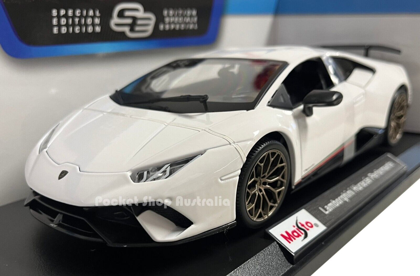 MAISTO SE LAMBORGHINI HURACAN PERFORMANTE 1:18 DIECAST MODEL Car Toy White