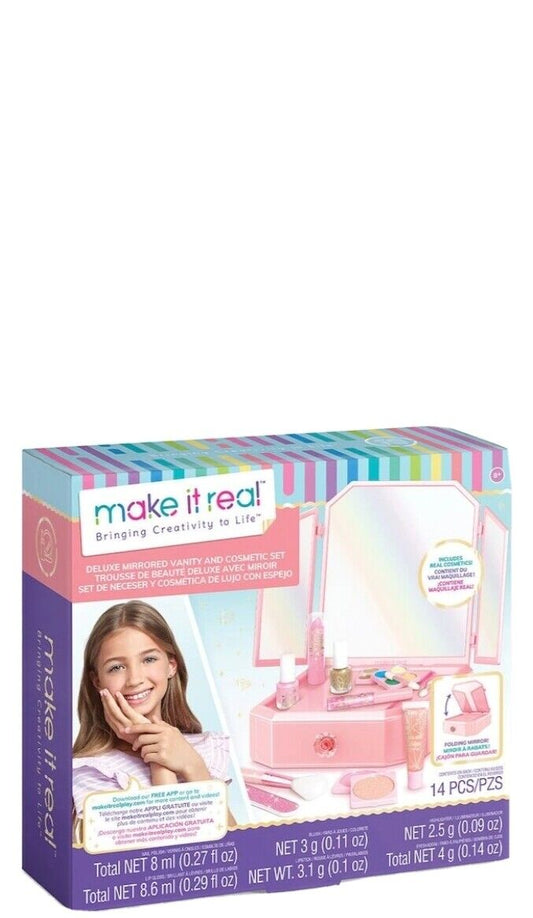 Make It Real Mirrored Vanity Make Up Set Brand New
