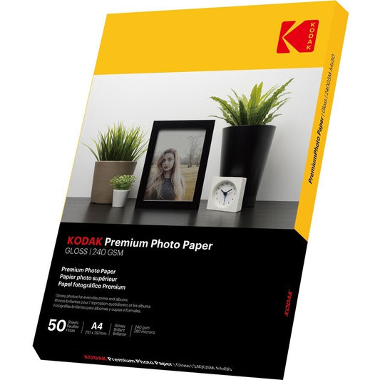 50 Sheets Kodak Gloss Instant Dry 240gsm A4 Photo Paper