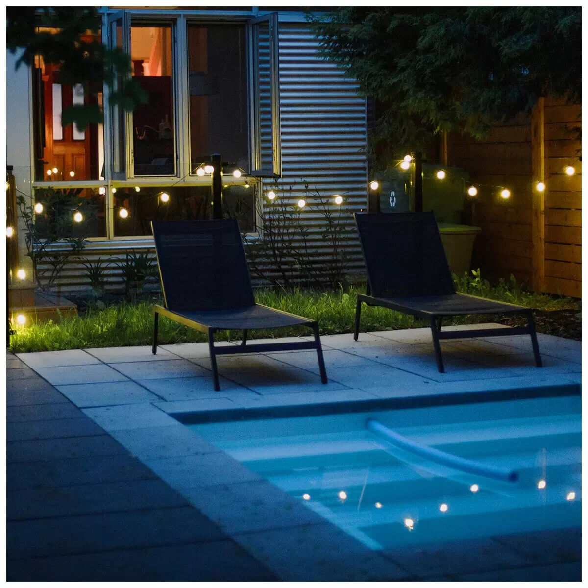 Feit 14.6m/48ft 24 Sockets IP65 Indoor/Outdoor LED Filament String Light Set