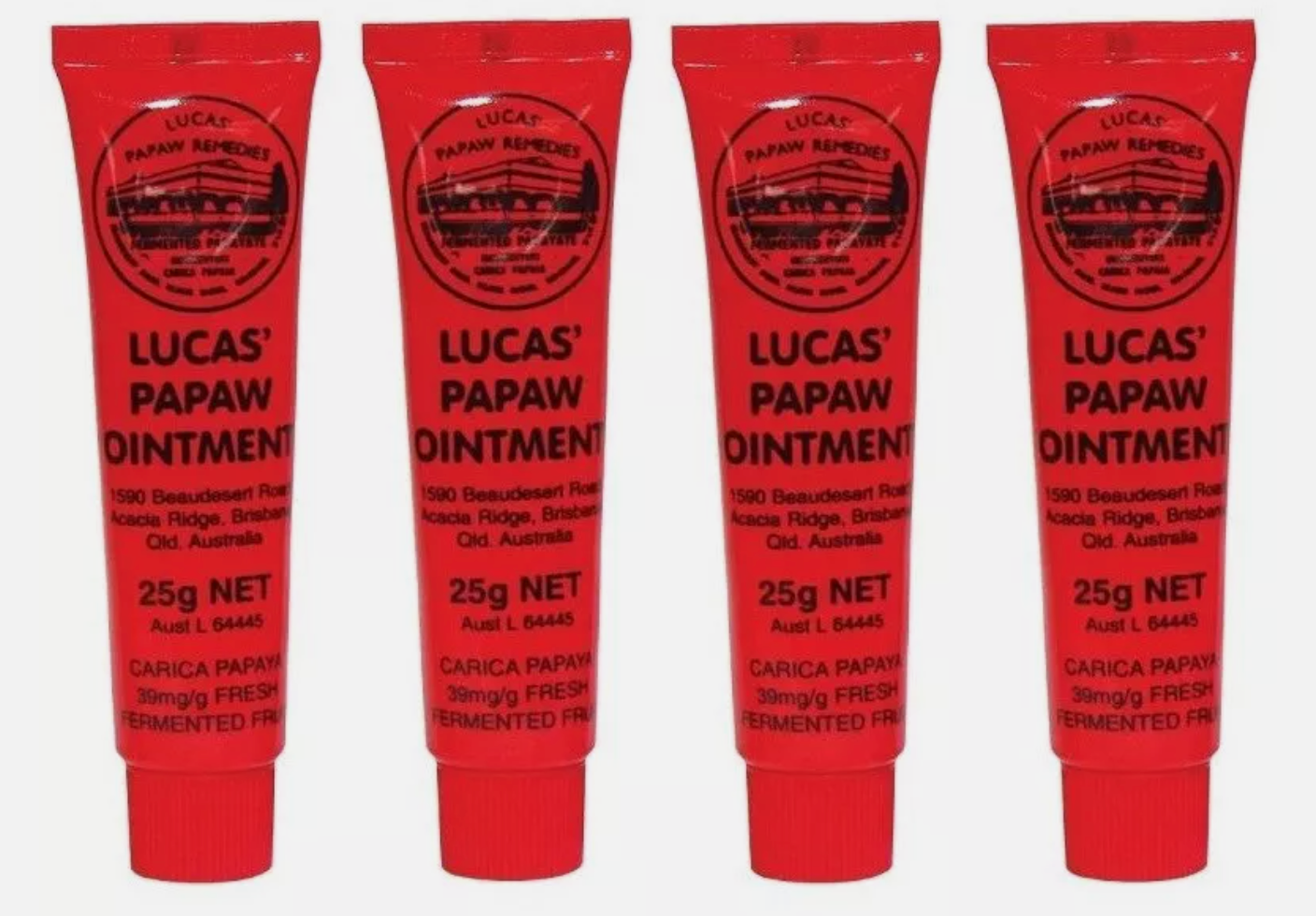 4 X 25g Lucas Papaw Ointment Pawpaw Cream Paw Paw Handy Tube