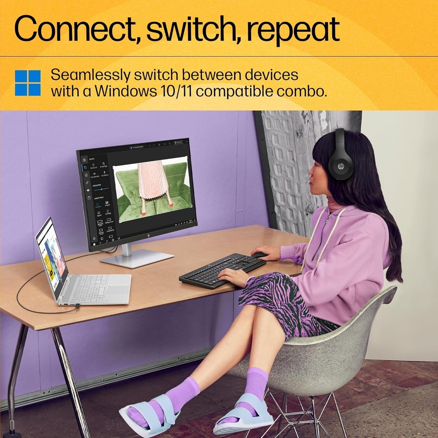 HP 230 Wireless 2.4GHz Full-size Keyboard and Mouse Set Black Colour