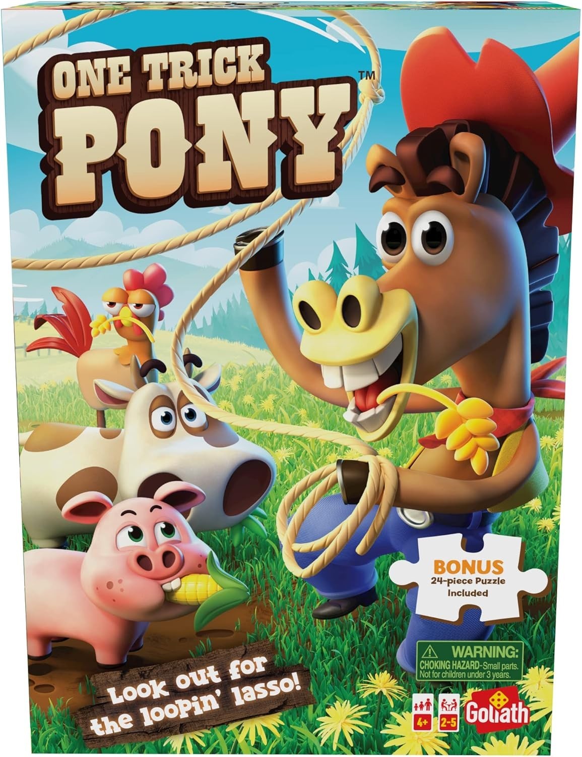 Goliath One Trick Pony Game with 24-Piece Puzzle – Avoid The Cowboy's loopin'