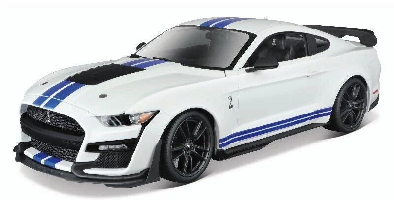 Maisto 1:18 2020 Mustang Shelby GT500 – White with Stripes – Special Edition