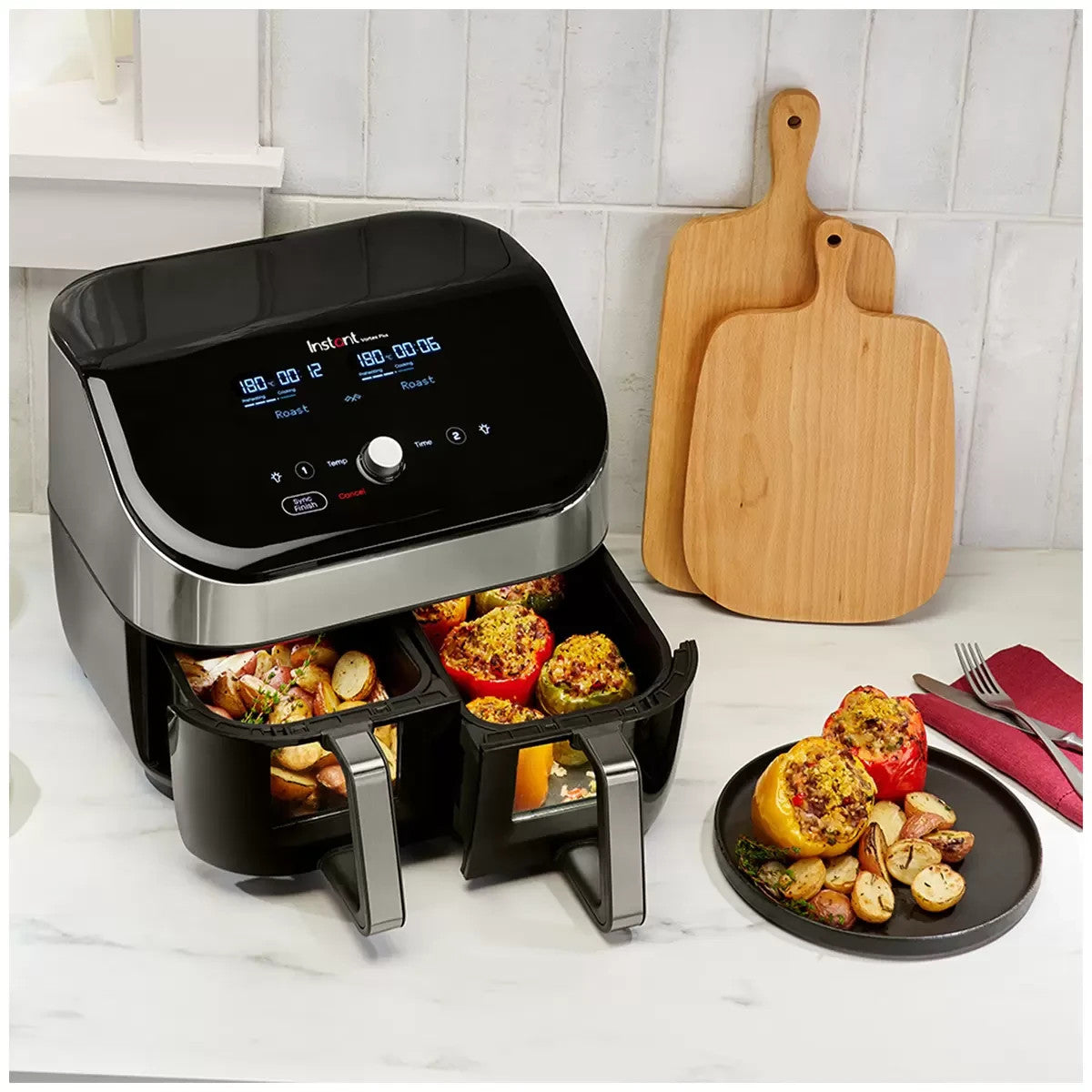 Instant Pot Vortex Plus Clear Cook Dual Basket Airfryer 8L