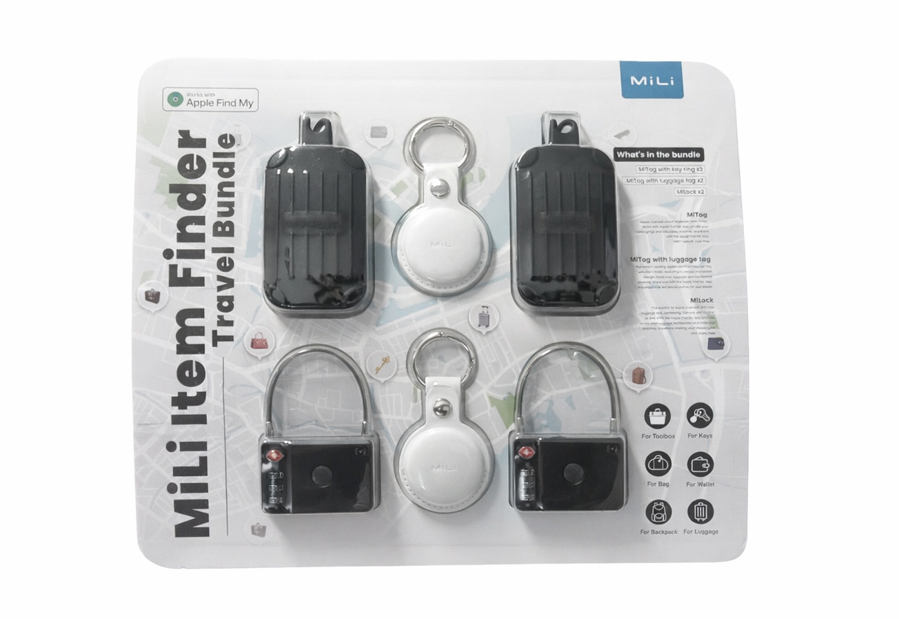 MiLi 6 x Item Finder Travel Bundle – Works with Apple Find My