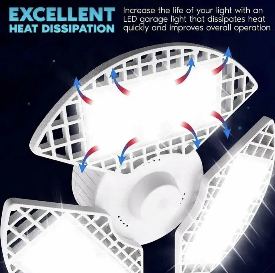 Luminus LED 60W 8000 Lumens E27 Ceiling Light Bulb Indoor Garage Shed Workshop