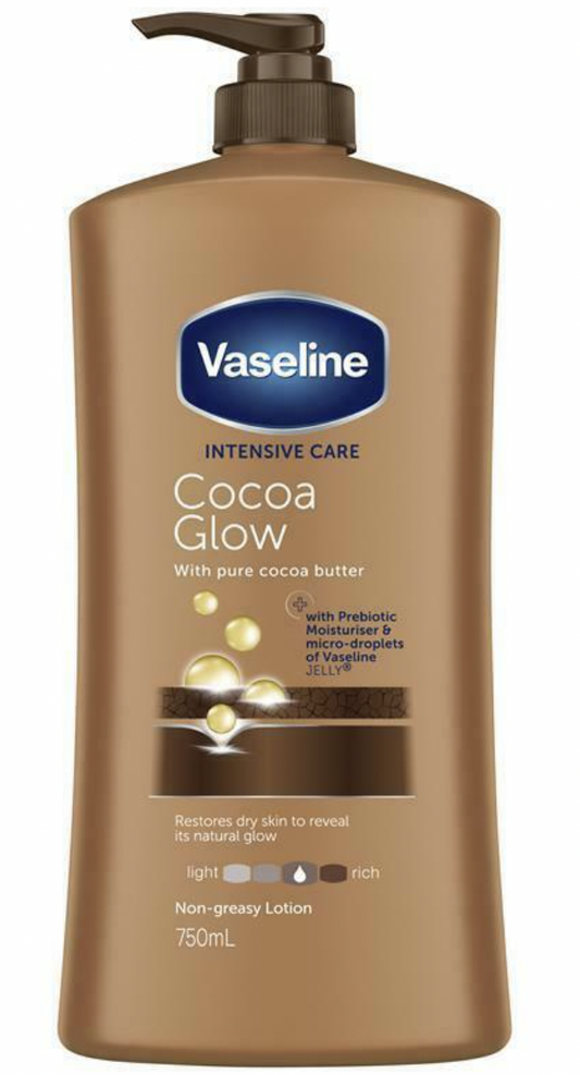 Vaseline Intensive Care Body Lotion Cocoa Glow 750ml Brand New