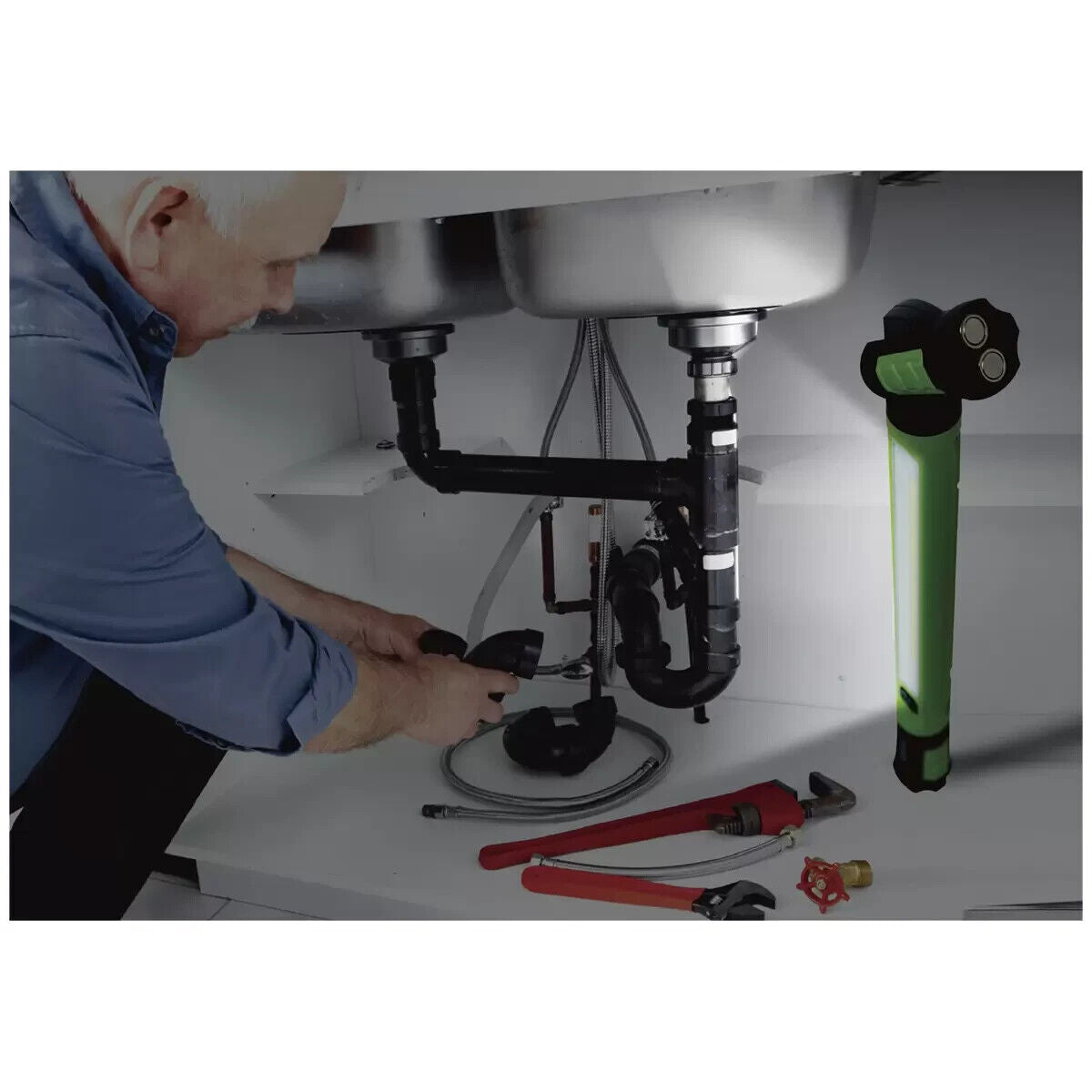 Luceco 1000 Lumens 10W LED Rechargeable Inspection Work Light  6500K Magnetic