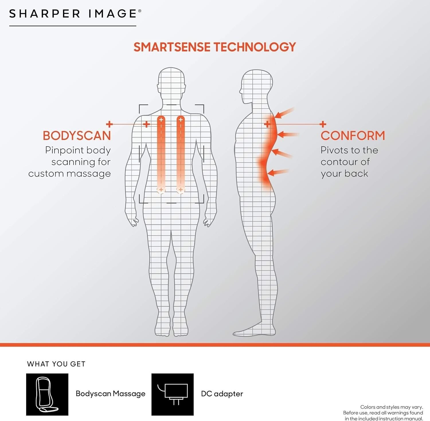 Sharper Smart Massage Chair Pad Massager Body Scanner Back Neck Head Massager