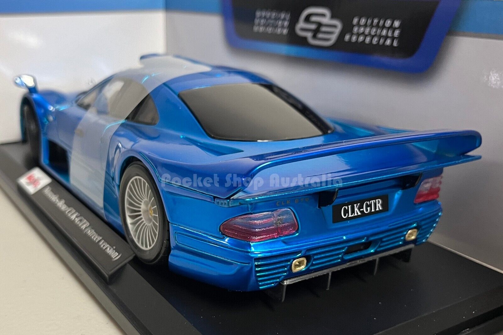 Mercedes Benz CLK-GTR Street Version Kids Model Diecast Car Maisto 1:18 Blue