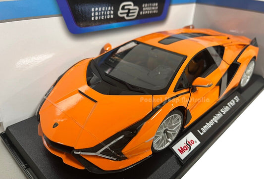 Maisto 1:18 Lamborghini Sian FKP 37 Diecast Orange Special Edition