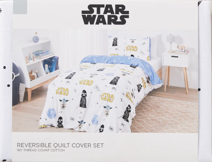 Star Wars Reversible Quilt Cover Set 180 Thread Count Cotton
