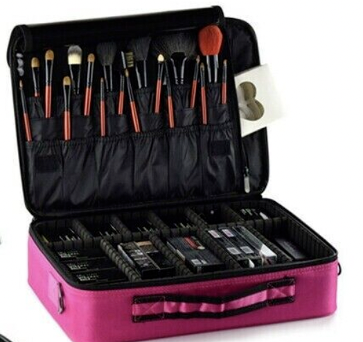 Professional Makeup Bag Portable Cosmetic Organize Case Storage Box Travel Large