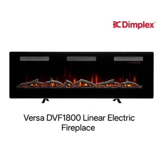 Dimplex 1600W Versa 72" Flame Effect Electric Fireplace Heater DVF1800