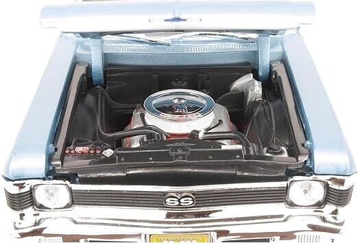 Maisto 1:18 1970 Chevrolet Nova SS Coupe Blue Die Cast Toy Diecast Car