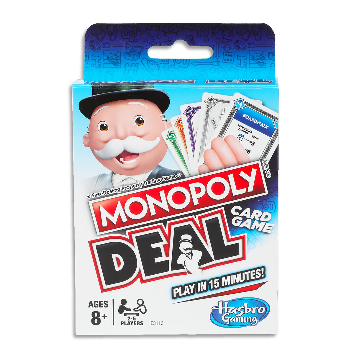 Genuine Hasbro's Gaming Monopoly Deal Card Game 8yo+ 2-5 Players Fast Dealling