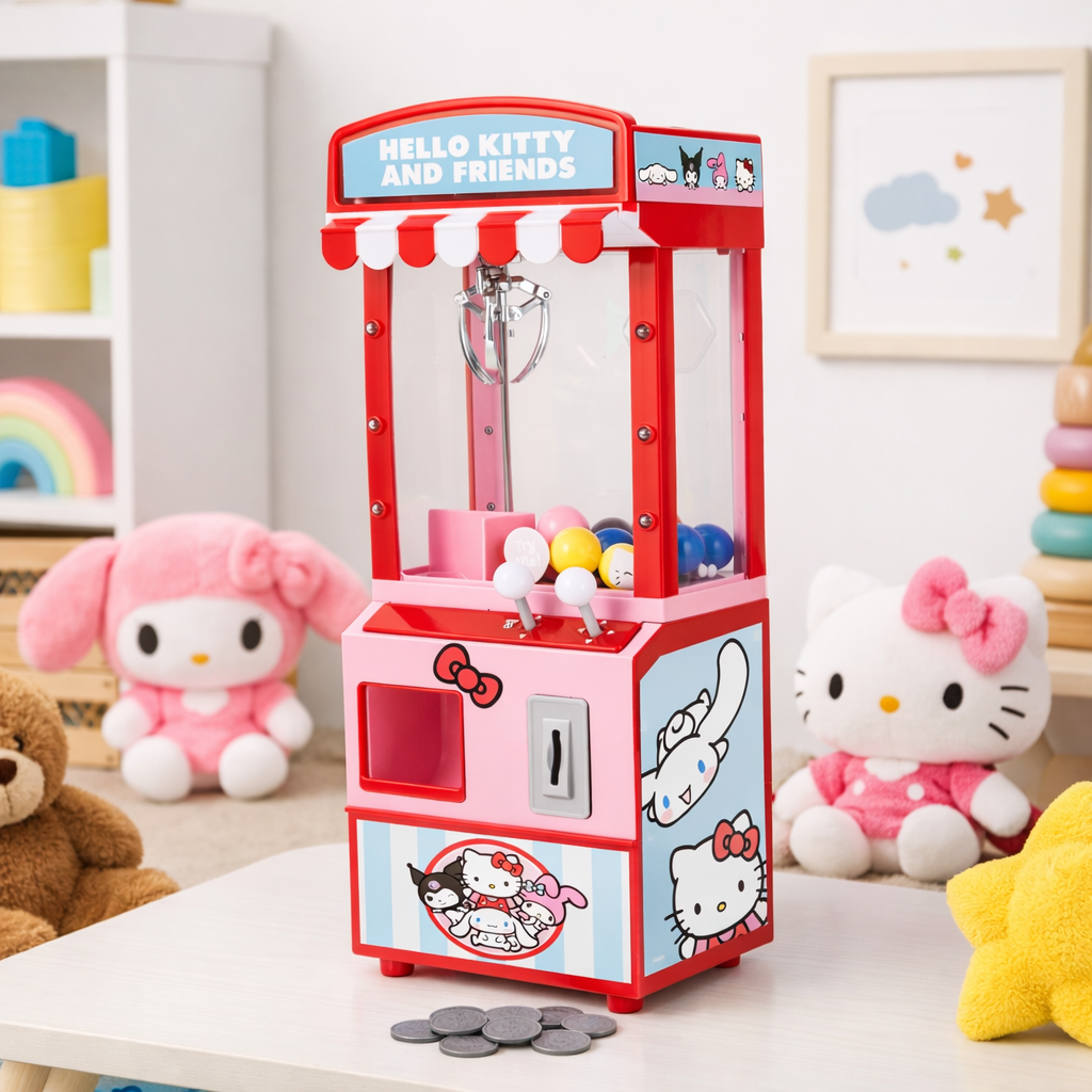 SANRIO Hello Kitty Friends Vending Arcade Claw Candy Grabber Prize Machine Game