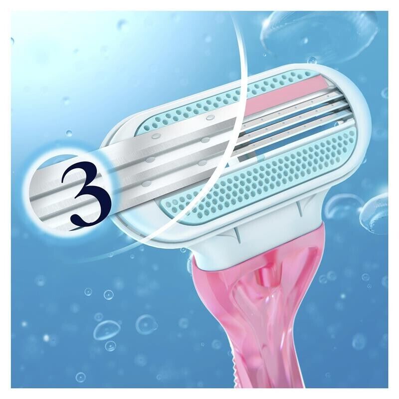 Gillette Venus Sensitive Plus Disposable Razors 15 Pack 3 Blades Skin Elixir