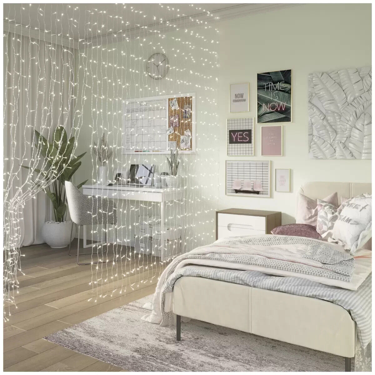 Premium Christmas Curtain Lights 3X3M LED Indoor Fairy String Light 8 mode SAA